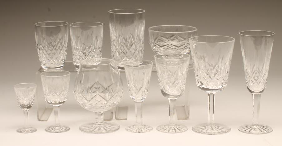 A WATERFORD GLASS TABLE SUITE Image