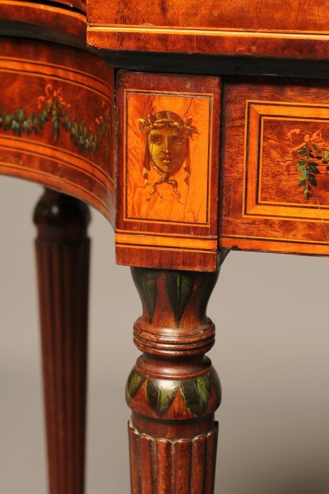 A GEORGIAN DESIGN PAINTED MAHOGANY FOLDING CARD TABLE Image