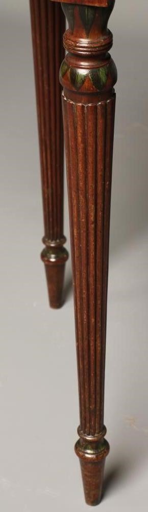 A GEORGIAN DESIGN PAINTED MAHOGANY FOLDING CARD TABLE Image