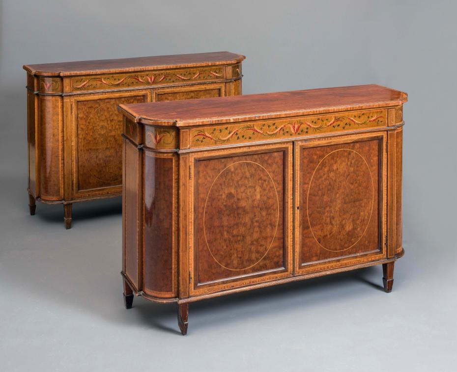 A PAIR OF EDWARDIAN SIDE CABINETS by Maple & Co. Image
