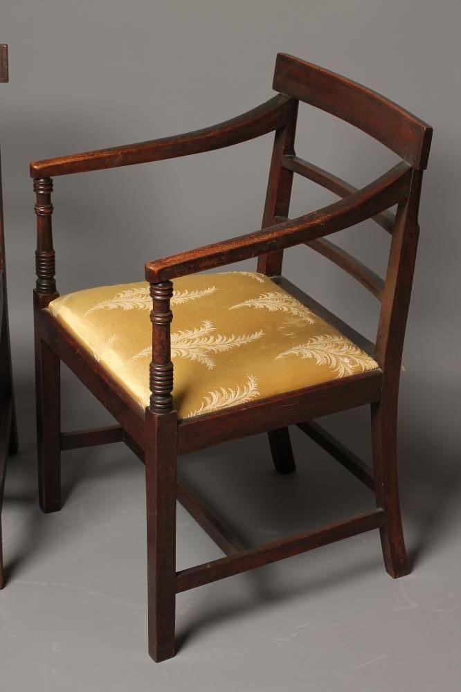 A PAIR OF GEORGIAN MAHOGANY ELBOW CHAIRS Image