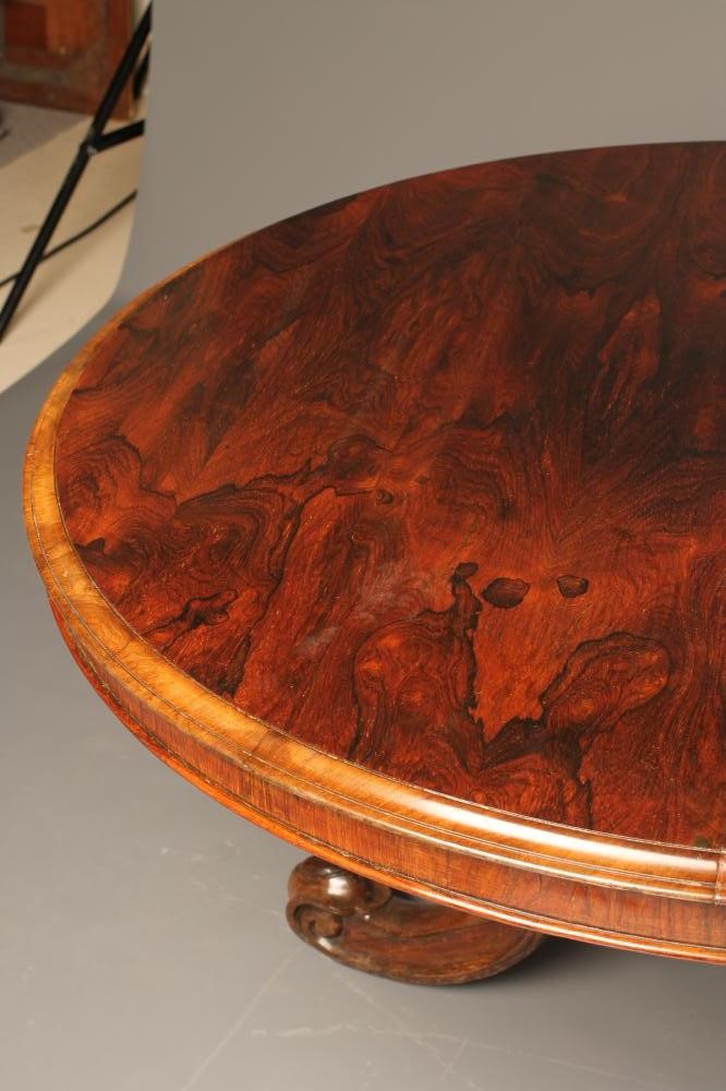 A VICTORIAN ROSEWOOD CENTRE TABLE of circular form Image