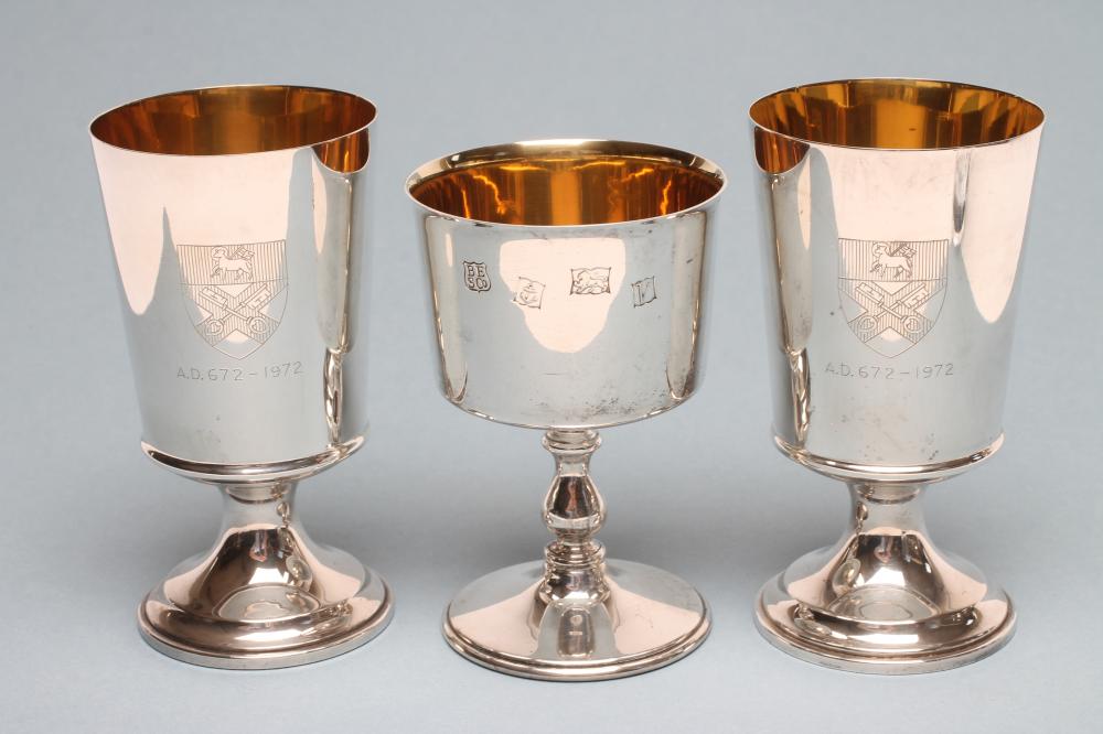 A PAIR OF RIPON CATHEDRAL SILVER GOBLETS Image
