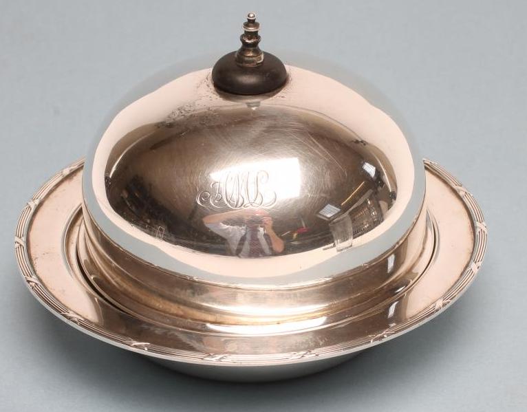 *A SILVER MUFFIN DISH AND COVER Image