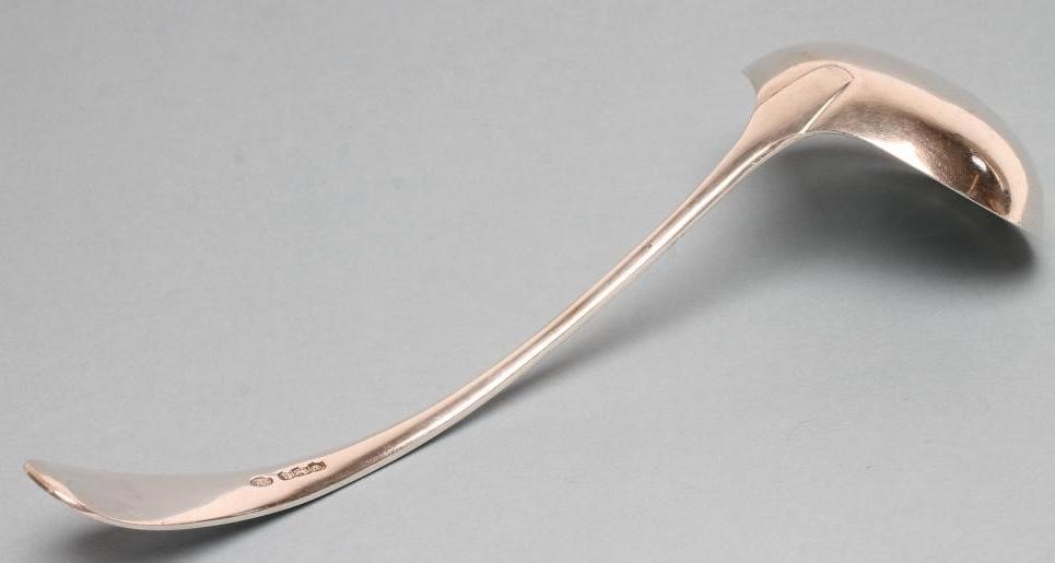 A SILVER SOUP LADLE Image