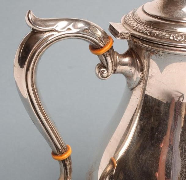 *A FIVE PIECE SILVER TEA SERVICE Image