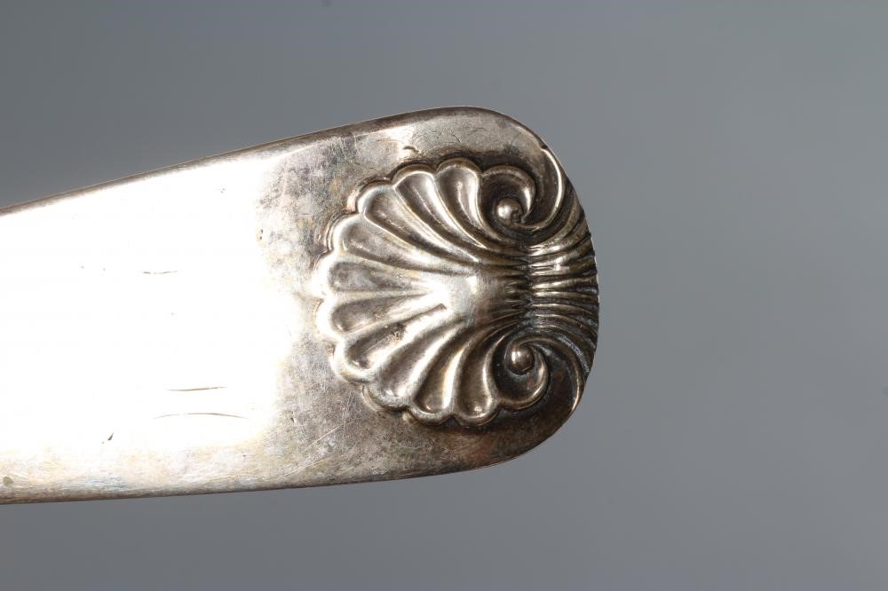 A LATE GEORGE III SCOTTISH SILVER PROVINCIAL BASTING SPOON Image