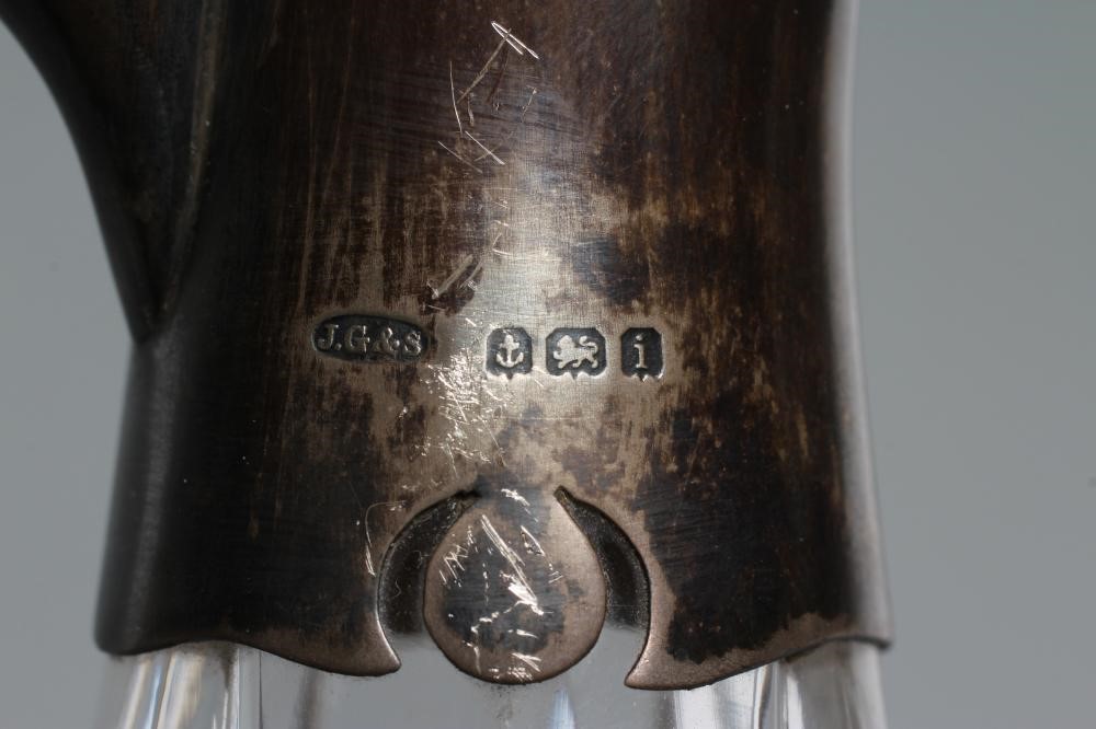 AN EDWARDIAN SILVER MOUNTED WINE JUG Image