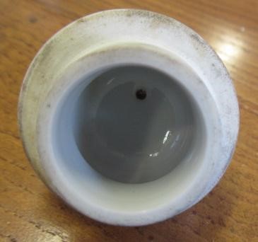 A CHINESE PORCELAIN SMALL COFFEE POT AND COVER of baluster form with ear shaped handle Image