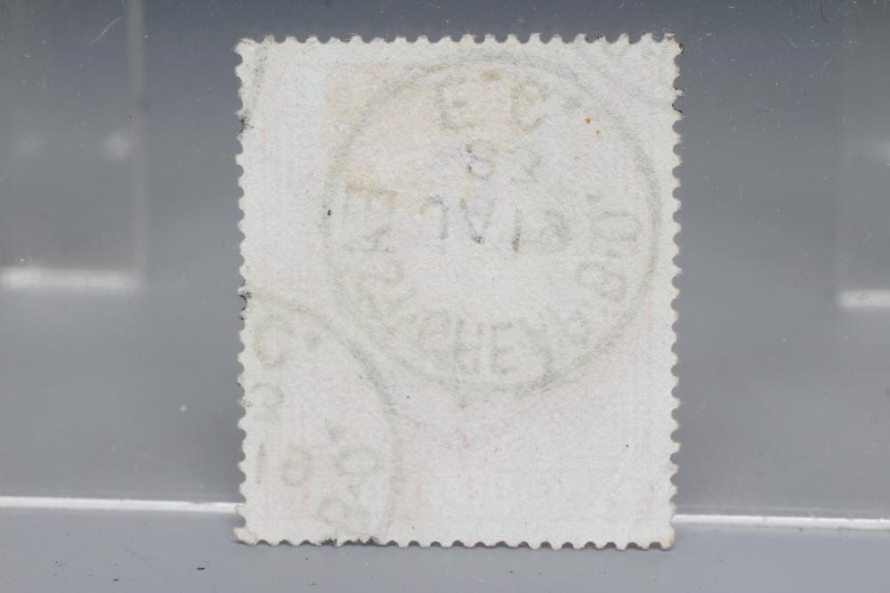 GB SURFACE PRINTED 5/- ROSE 1882 PLATE 4, possibly blued paper, superb cancellation (Est. plus 24% Image