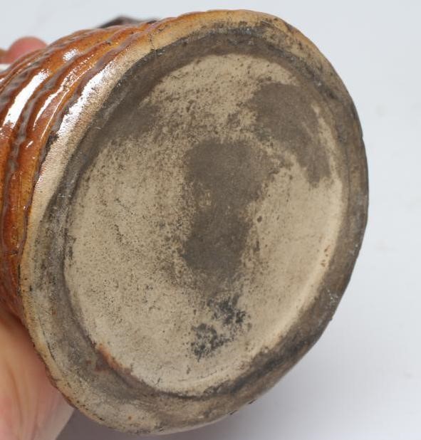 TWO BROWN SALTGLAZE STONEWARE FIGURES Image