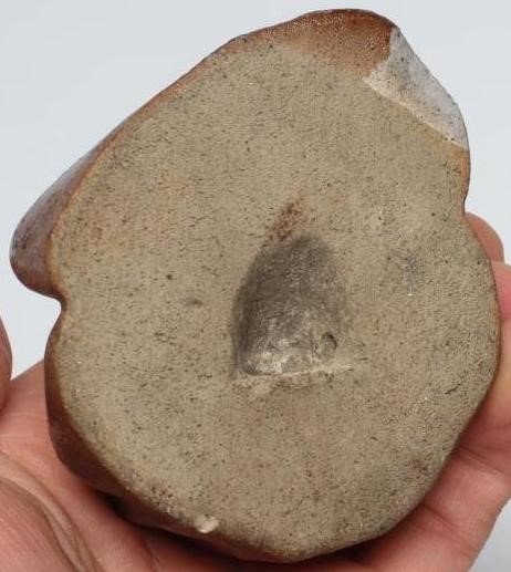 TWO BROWN SALTGLAZE STONEWARE FIGURES Image