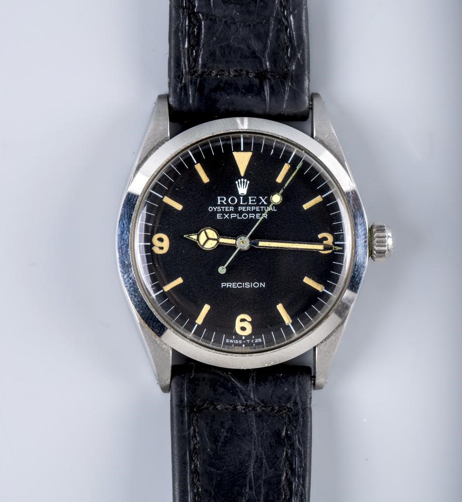 A ROLEX OYSTER PERPETUAL EXPLORER WRISTWATCH Image
