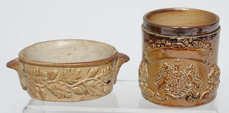 A COLLECTION OF DERBYSHIRE SALTGLAZE STONEWARE Image