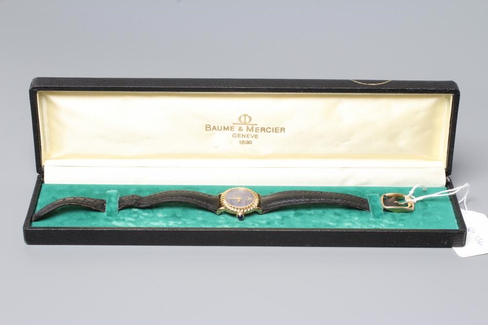 A LADY'S 18CT GOLD BAUME & MERCIER WRISTWATCH Image