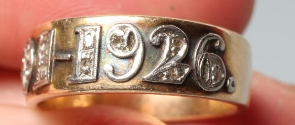 A SILVER WEDDING ANNIVERSARY DIAMOND HALF HOOP BAND Image