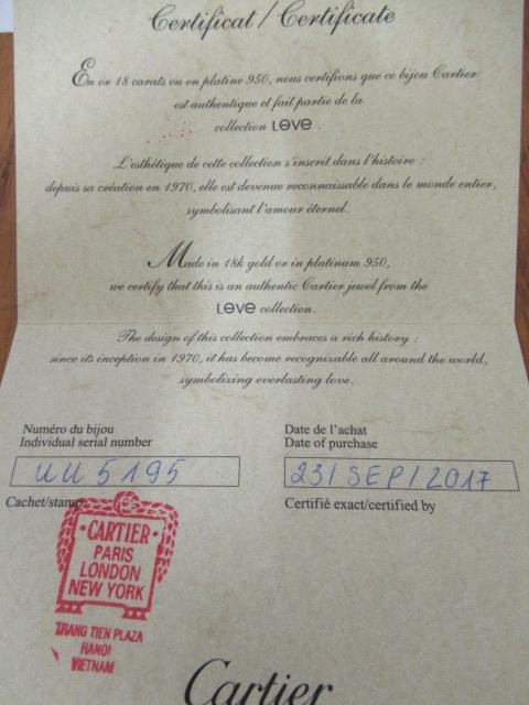 A CARTIER LOVE CORD BRACELET Image