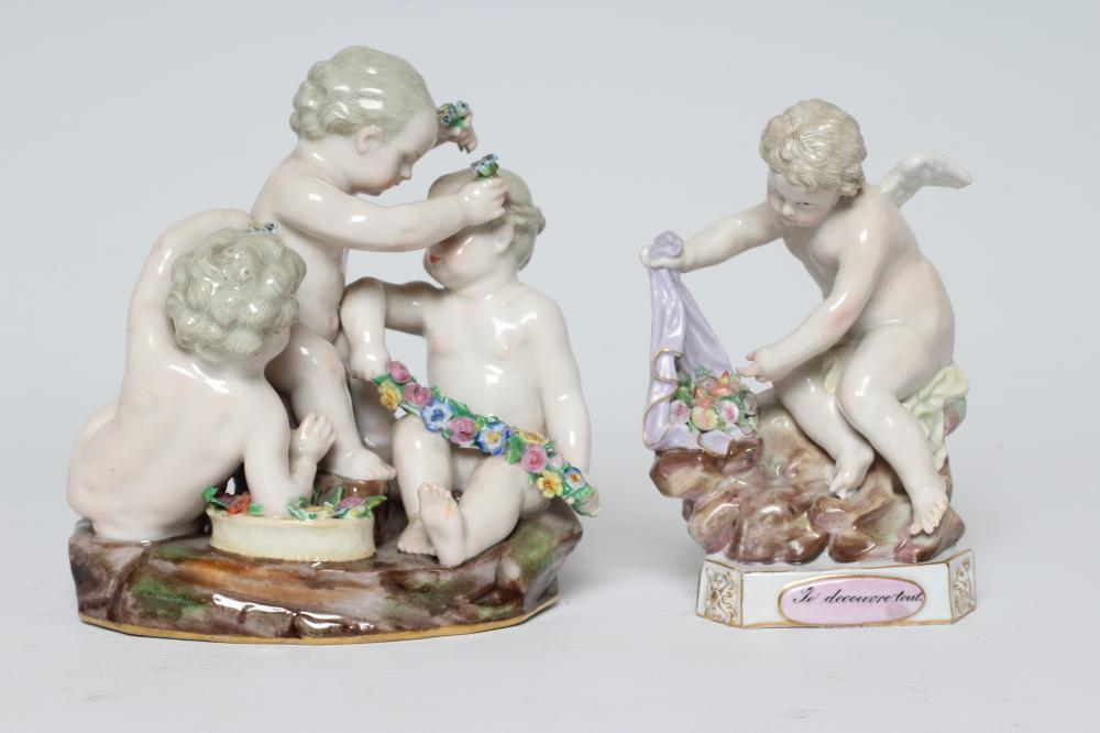 A MEISSEN PORCELAIN FIGURE GROUP Image