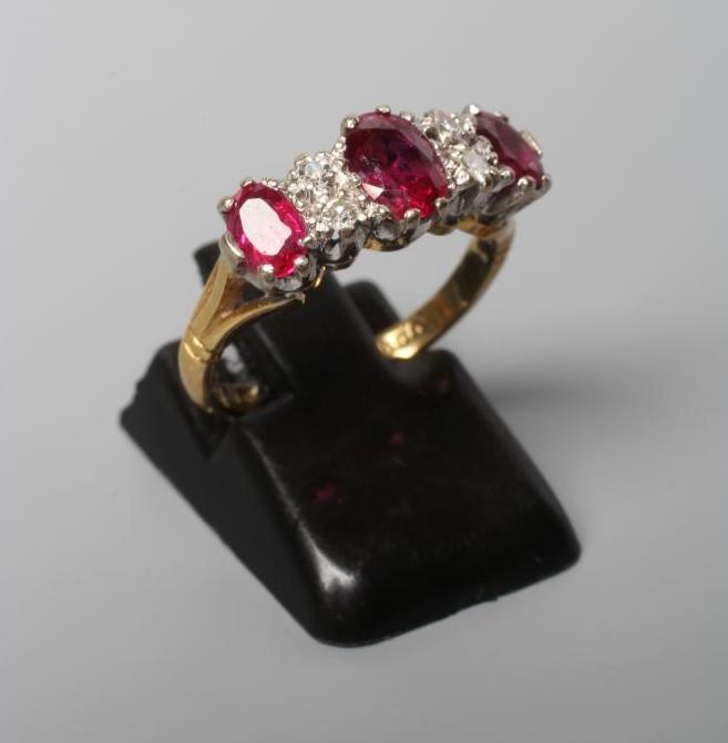 A RUBY AND DIAMOND RING Image