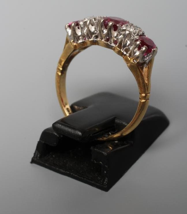 A RUBY AND DIAMOND RING Image