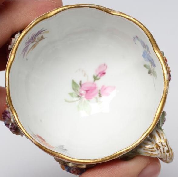 A MEISSEN PORCELAIN CABINET CUP AND SAUCER Image