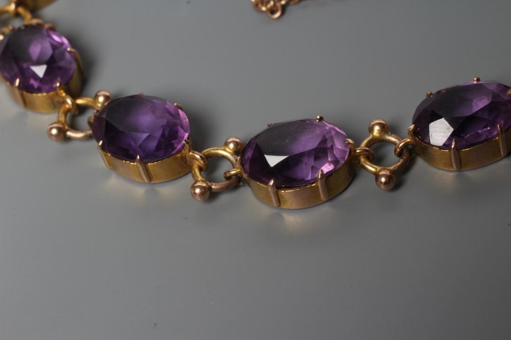 AN EDWARDIAN AMETHYST BRACELET Image