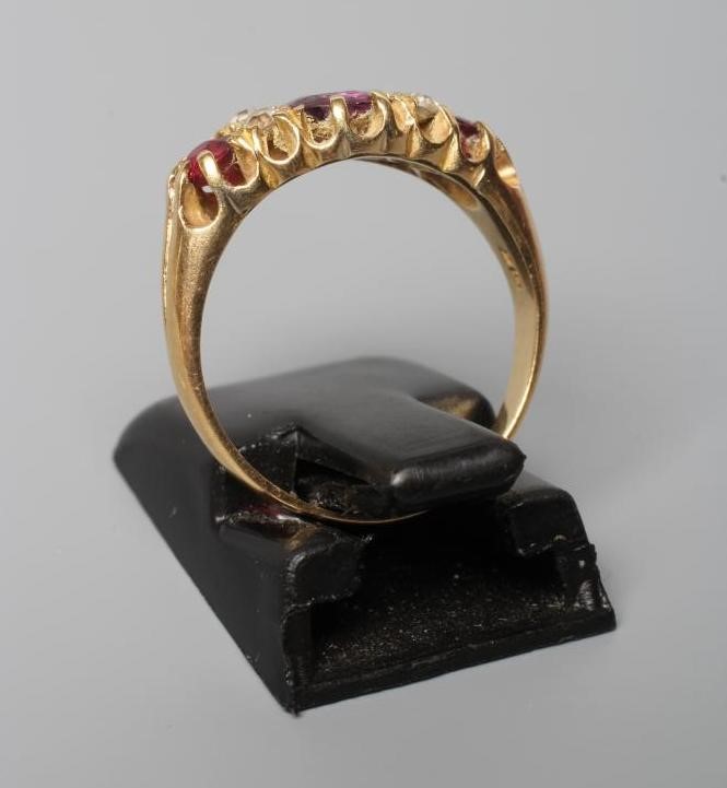 A LATE VICTORIAN RUBY AND DIAMOND RING Image