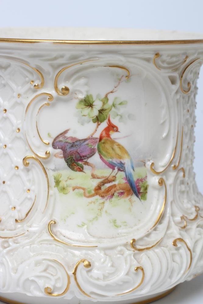A ROYAL WORCESTER CHINA CACHE-POT Image