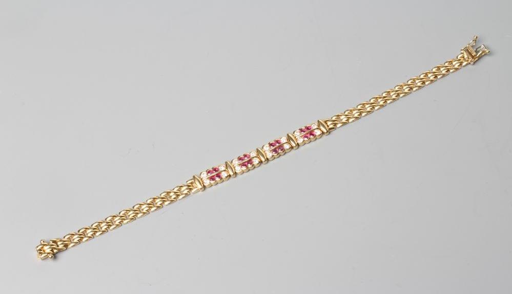 A RUBY AND DIAMOND BRACELET Image