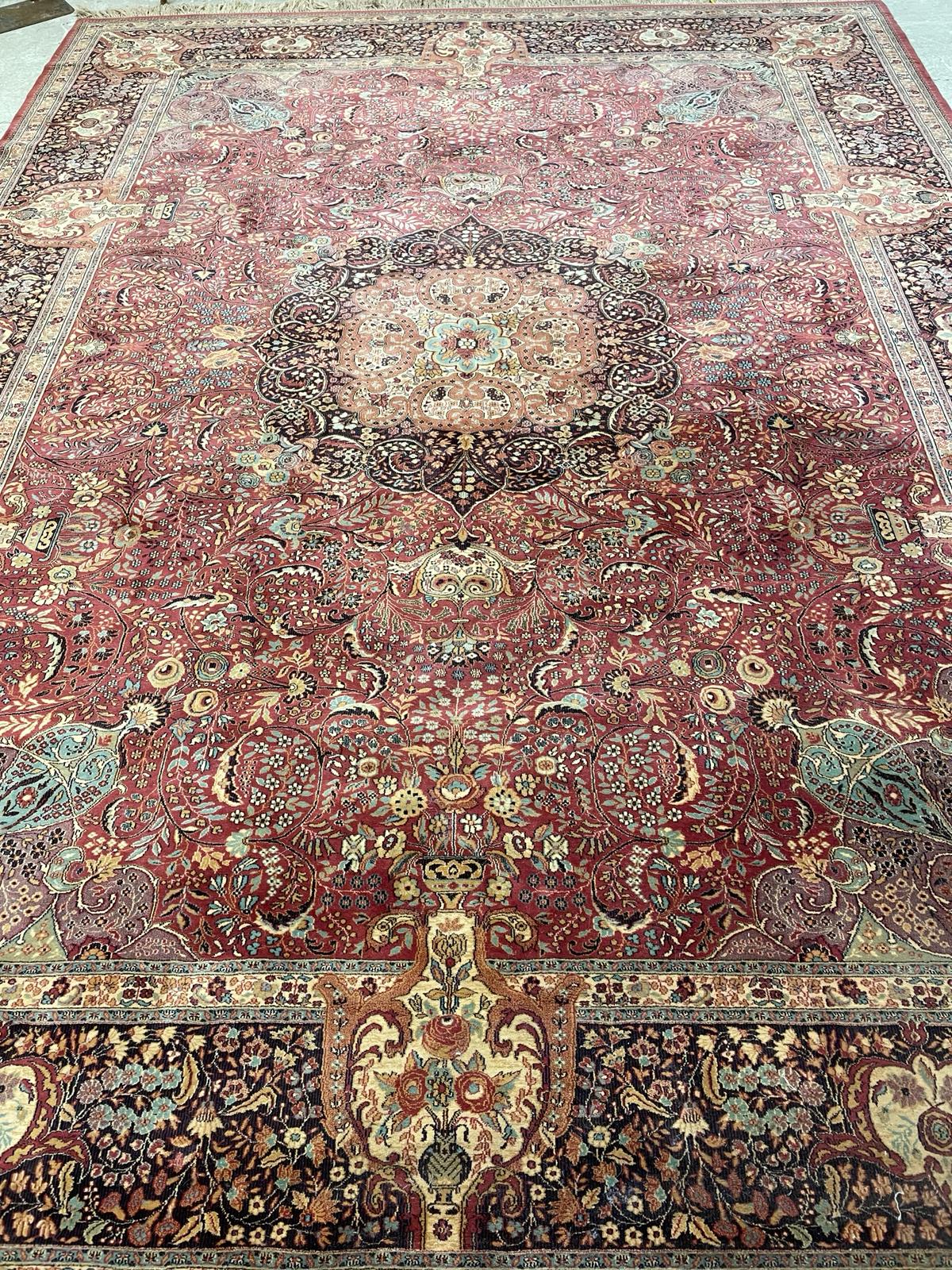 A BRUSSELS PERSIAN DESIGN CARPET Image