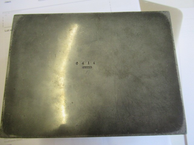A TUDRIC PEWTER BRIDGE CARD BOX of plain oblong form Image