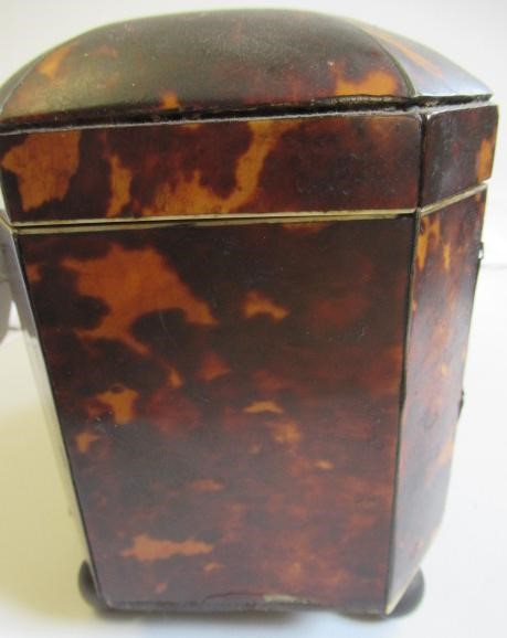 A TORTOISESHELL TEA CADDY Image