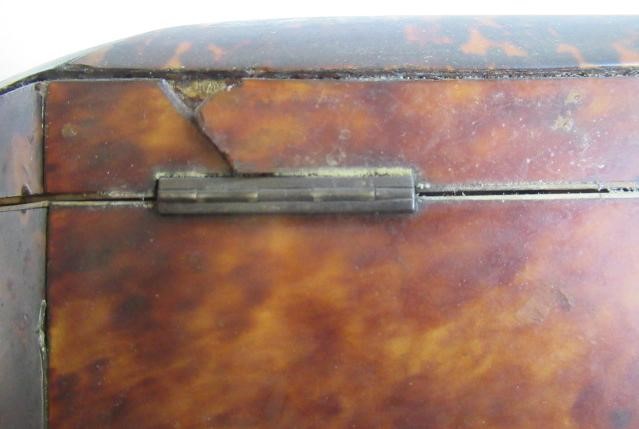 A TORTOISESHELL TEA CADDY Image