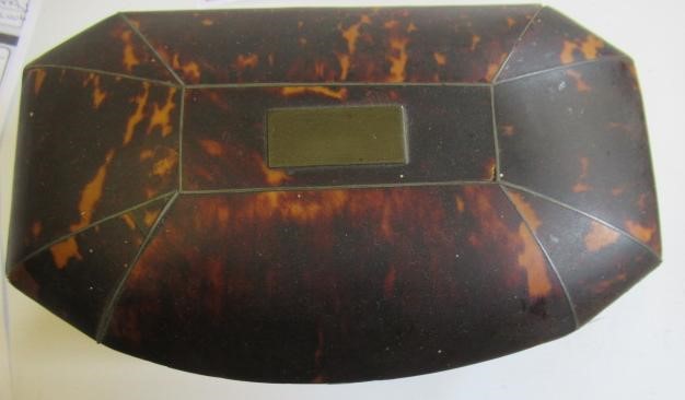A TORTOISESHELL TEA CADDY Image