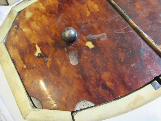 A TORTOISESHELL TEA CADDY Image