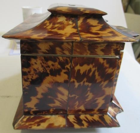 A TORTOISESHELL TEA CADDY Image