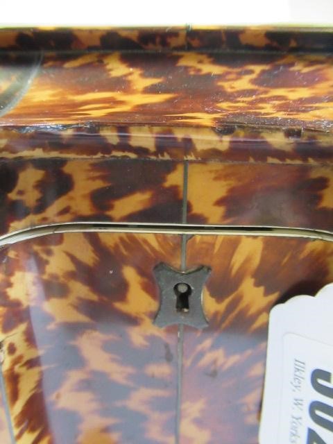A TORTOISESHELL TEA CADDY Image