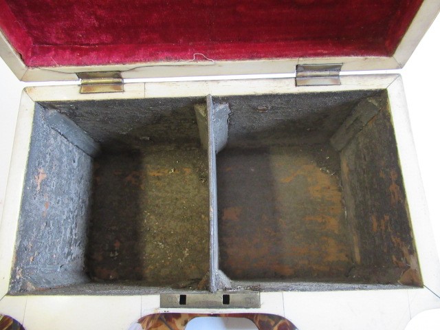 A TORTOISESHELL TEA CADDY Image