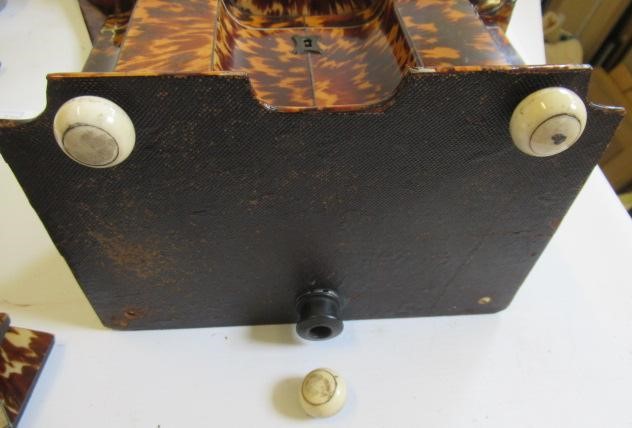 A TORTOISESHELL TEA CADDY Image