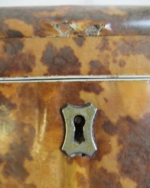 A TORTOISESHELL TEA CADDY Image