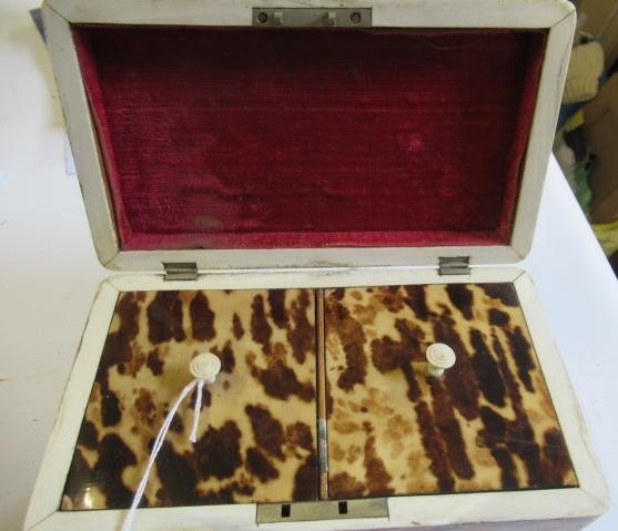A TORTOISESHELL TEA CADDY Image