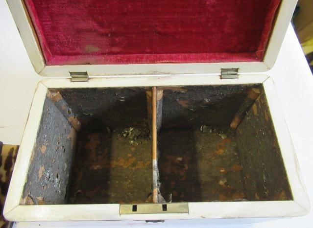 A TORTOISESHELL TEA CADDY Image