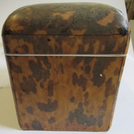 A TORTOISESHELL TEA CADDY Image