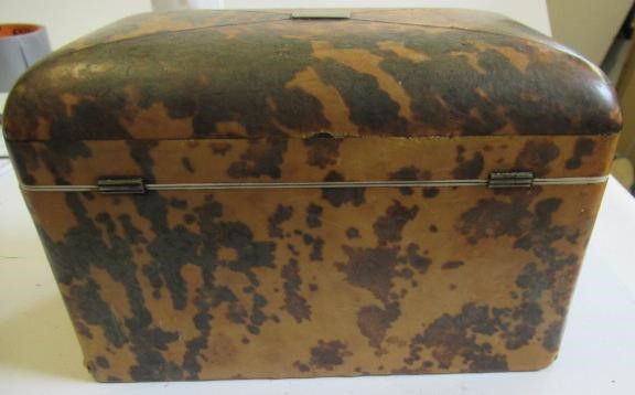 A TORTOISESHELL TEA CADDY Image