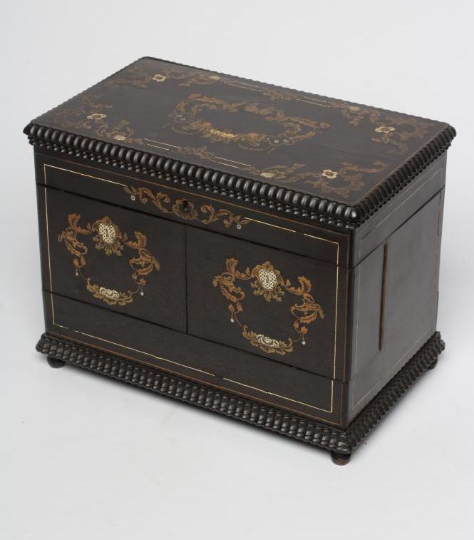 A FRENCH EBONISED CAVE A LIQUEUR Image