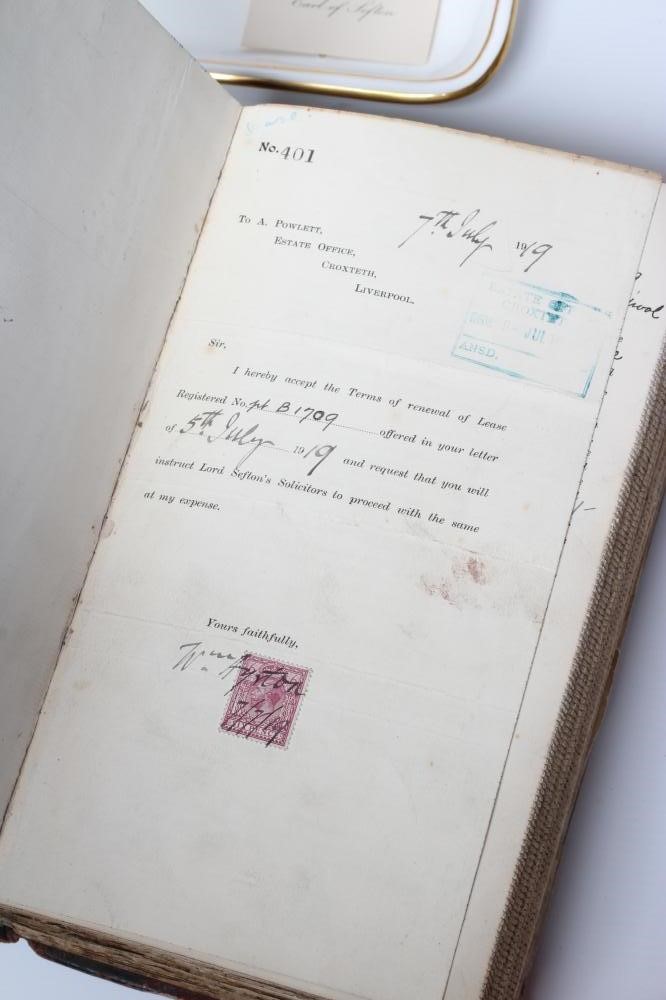 A COLLECTION OF MEMORABILIA relating to the Earldom of Sefton and the family seat Croxteth Hall Image