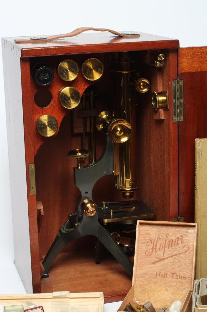 A W. WATSON & SONS BINOCULAR MICROSCOPE Image