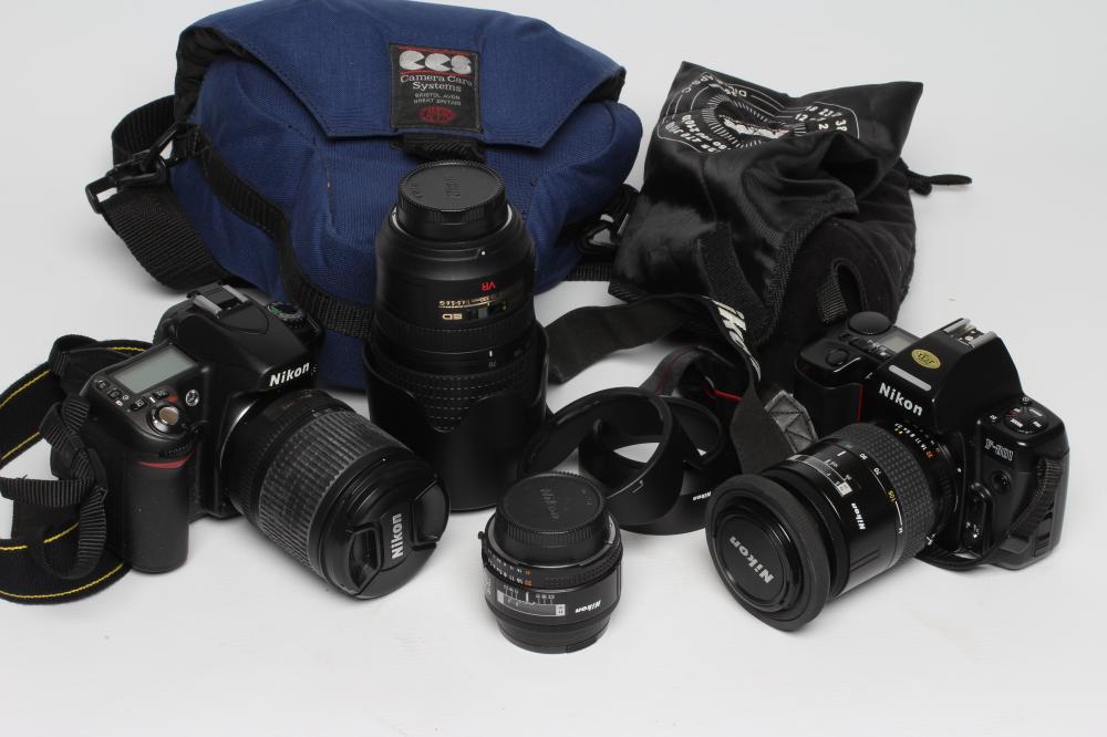 A QUANTITY OF NIKON CAMERAS AND LENSES Image