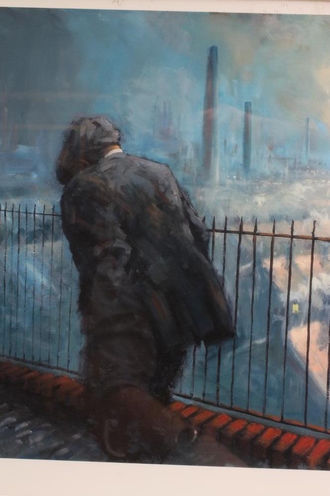 Alexander Millar (Born 1960) Working Man Heading Home, signed, numbered 34/195, reproduction print, Image