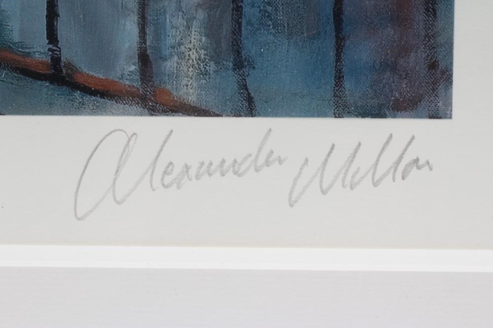 Alexander Millar (Born 1960) Working Man Heading Home, signed, numbered 34/195, reproduction print, Image